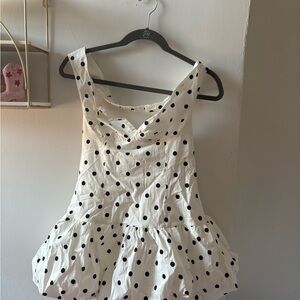 Chic White Polka Dot Dress
